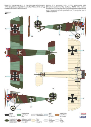 1/32 Special Hobby Fokker D.II "Grünzweig'S Planes" SH32076