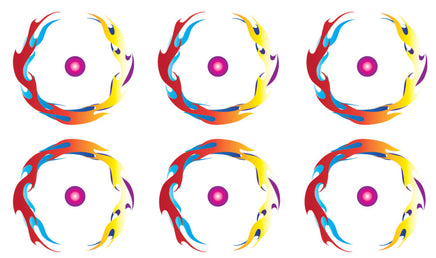 PineCar Fire Ball Wheel Flare Decal 4065
