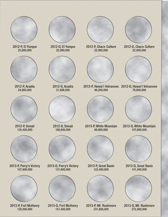 Whitman H.E. Harris Coin Folder - National Park Quarters Collection #1: 2010-2015 2880