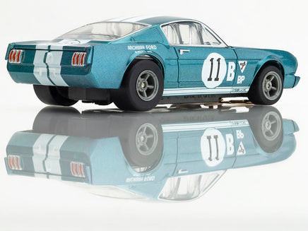 AFX Mega G+ 1965 Shelby Mustang GT350R Mark Donohue Blue/White 22071