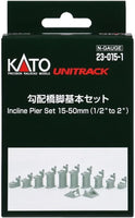 N Kato 15-50mm Incline Pier Set 23-015-1