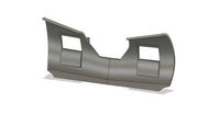 Metallic car body panel on a white background