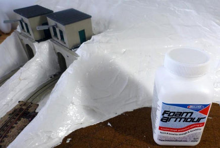 Foam Armour product with a model building and bubble wrap in the background