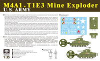 1/35 Pig Models M4A1 Sherman w/ T1E3 US Army Mine Exploder Plastic Model Kit 35-006