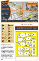 1/72 Clear Prop Mirage-2000N Double-Sided Painting Mask on Yellow Kabuki Paper for Dream Model Kits 72095