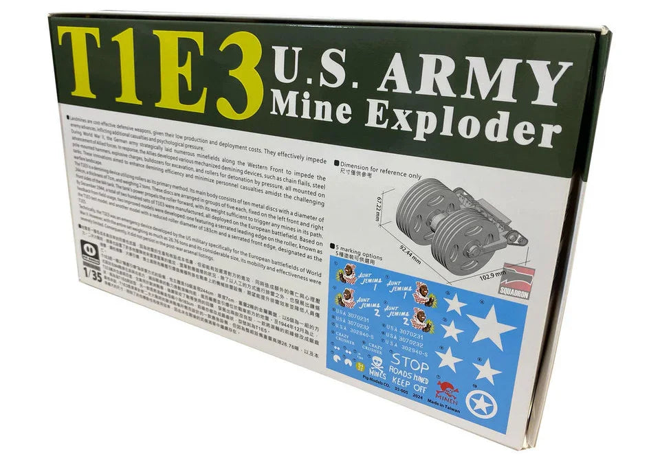1/35 Pig Models T1E3 US Army Mine Exploder for Sherman 35-005| MPM Hobbies