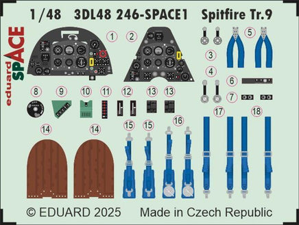 1/48 Eduard Spitfire Tr.9 SPACE 3Dl48246