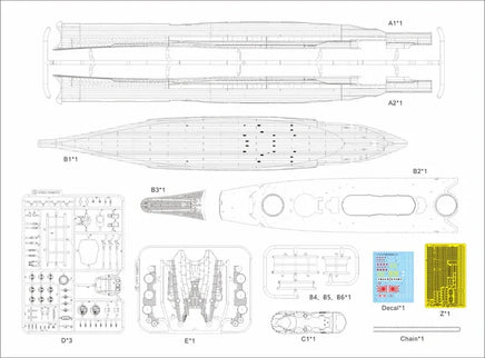 1/350 Veryfire IJN Yamato Warship Battleship (Standard Kit) 350902