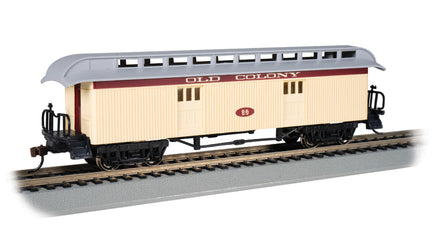 HO Bachmann Baggage Car (1860-1880 Era) - Old Colony Railroad #90 - 15306