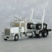 N Trainworx White Peterbilt 379 Log Truck 47982