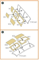 Clear Prop 1/48 Bronco mask set A48011 close-up of precision-cut vinyl masking templates designed for ICM OV-10A/D clear parts and windows
