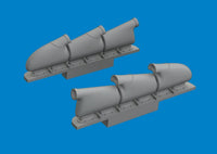 1/72 Eduard Spitfire Mk.V three-stacks exhaust rounded PRINT Brassin for TAMIYA kit 672408