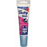 Tube of Tacky Glue with packaging on a white background
