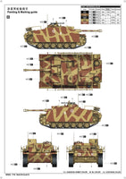 Tank painting and marking guide with camouflage patterns and color codes.