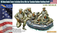 1/35 Gecko Models US Navy Seals Team in Action Circa 90s (w-Combat Rubber Raiding Craft) 35GM0060