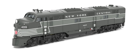 N Broadway Ltd EMD E7 A/B NYC 4009/4104 Full Lightning Stripe, A-Unit Paragon4 Sound/DC/DCC, Unpowered B-Unit 8769