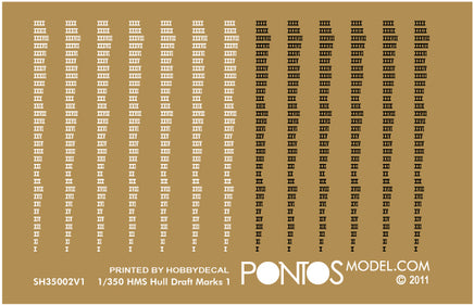 1/350 Pontos Model HMS Hood Wooden Deck Set 35020WD1