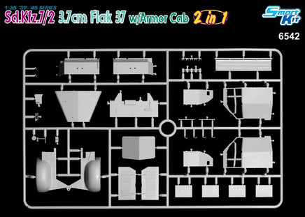 1/35 Dragon Model Sd.Kfz. 7/2 3.7cm Flak 37 w/Armor Cab 6542