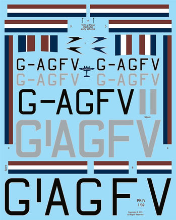 1/32 Fundekals BOAC MOSQUITO PR IV (4) 32005