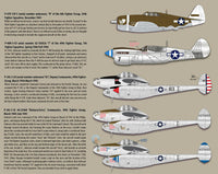 1/48 Zotz Decals P-38 / P-47 / P-40 Gerald Jerry Johnson Set 48050