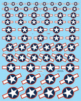 1/48 Fundekals STARS & BARS STANDARD WWII 48011