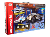 HO Auto World 18' Blues Brothers Lower Wacker Hustle Slot Race Set RS360
