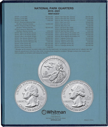 Whitman Classic Coin Album - National Park Quarters: 2019-2021 (P, D, & W Mints) 4957
