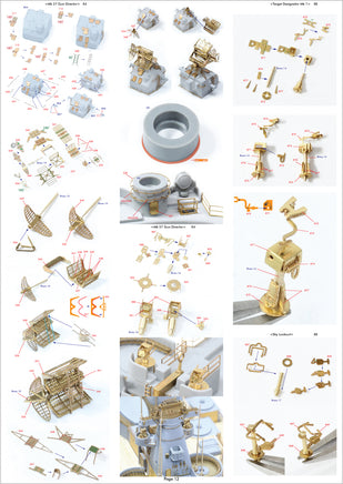 1/350 Pontos Model USS BB-63 Missouri 1945 Detail Up Set "Advanced" (Teak Tone) 37026FN