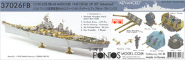 1/350 Pontos Model USS BB-63 Missouri 1945 Detail Up Set "Advanced" (20B Deck Blue) 37026FB