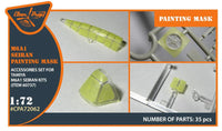 Clear Prop A72062 paint mask packaging for 1/72 scale Aichi M6A1 Seiran showing precision-cut canopy masks for Tamiya kit 60737
