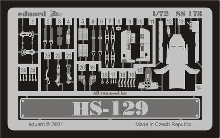 1/72 Eduard Hs 129 for ITALERI SS178