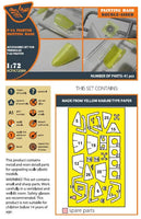 1/72 Clear Prop F-2A Fighter Double-Sided Painting Mask on Yellow Kabuki Paper for Finemolds Kits 72089