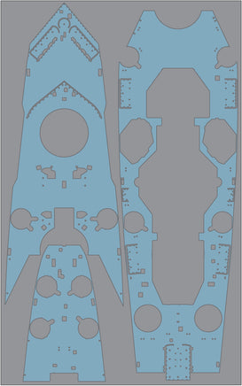 1/350 Pontos Model French Richelieu Wooden Deck Set 1943 35022WD1
