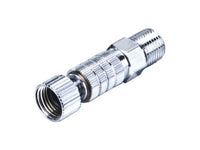 Vigiart HS-117 quick disconnect airbrush fitting with 1/8 inch BSP threading, brass construction, shown assembled
