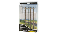 O Woodland Pre-Wired Poles - Single Crossbar US2280