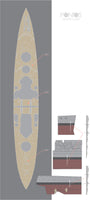 1/350 Pontos Model HMS Prince Of Wales Wooden Deck Set 35004WD1