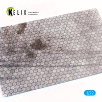 1/72 Kelik Swiss hexagonal concrete parking place Base - Acrylic 3 mm (280 x 180 mm) (170 g) KS72017