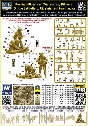1/35 Master Box Russian-Ukrainian War Series: Kit No. 8 Ukrainian Military Medics 35231