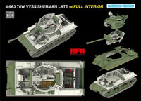 1/35 Ryefield Models M4A3 Sherman 76W VVSS Late w/Interior Standard Version 5135
