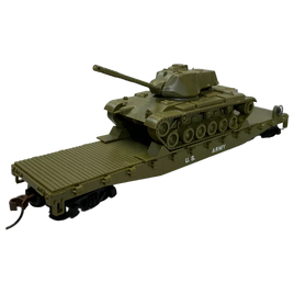 HO Rock Island US Army Flat w M60 Tank 32160