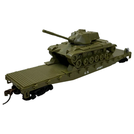 HO Rock Island US Army Flat w M60 Tank 32160