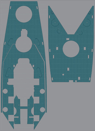 1/350 Pontos Model USS BB-60 Alabama Wooden Deck Set Type 1 35026WD1