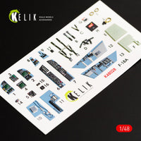1/48 Kelik F/A-18A Hornet interior 3D decals for Kinetic kit K48028