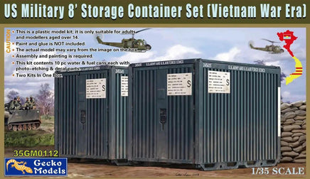 1/35 Gecko Models US Military 8' Storage Container Set (Vietnam War Era) 35GM0112