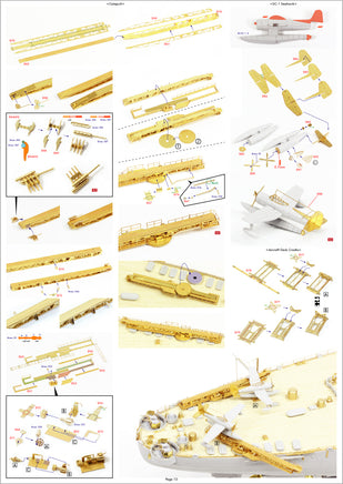 1/350 Pontos Model USS BB-63 Missouri 1945 Detail Up Set for HB (20B Deck Blue) 37034FB