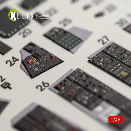 1/48 Kelik F-14D Tomcat interior 3D decals for AMK kit K48064