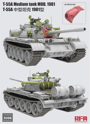 1/35 Ryefield Models T-55A Medium Tank Mod. 1981 w/Workable Track Links 5098