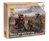 1/72 Zvezda British 3-Inch Mortar with Crew 6168