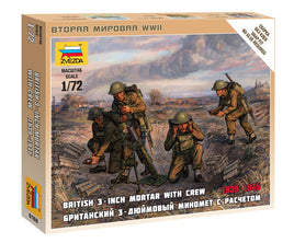 1/72 Zvezda British 3-Inch Mortar with Crew 6168
