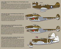 1/48 Zotz Decals P-38 / P-47 / P-40 Gerald Jerry Johnson Set 48050